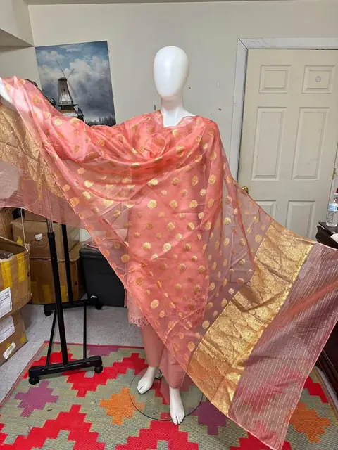 Soft Organza Jacquard Dupatta
