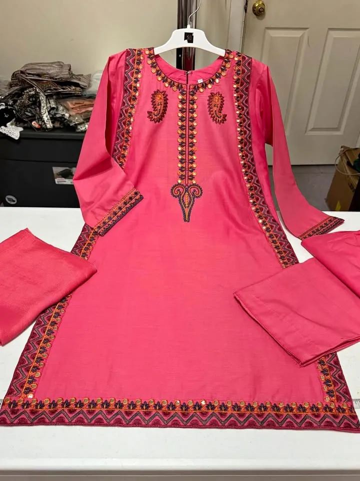 Pink Pakistani 3-Piece Suit for Little Girl, photo 1 of 5