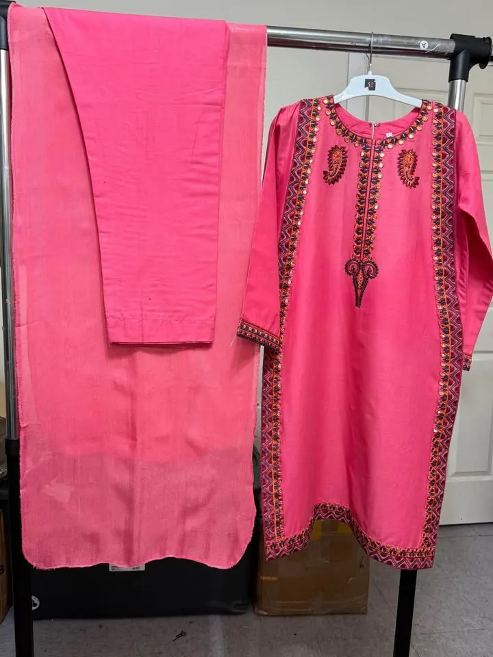 Pink Pakistani 3-Piece Suit for Little Girl, photo 3 of 5