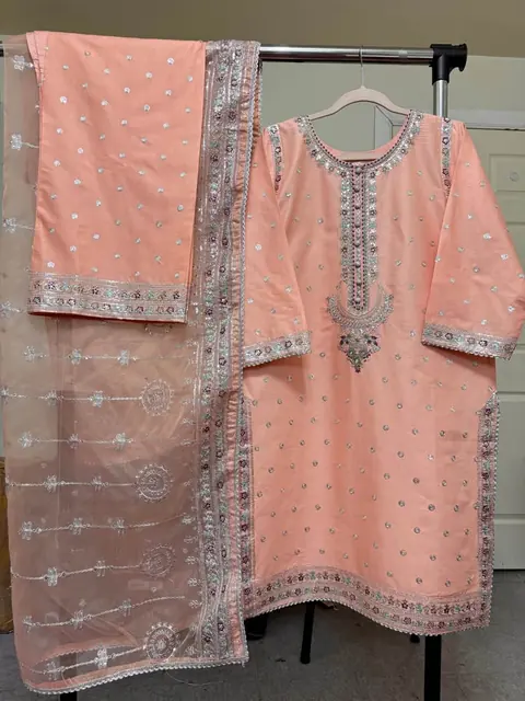 Cotton Party Wear Dress, photo 3