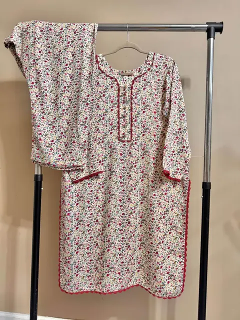 Floral Linen Tailor Stitch 2-Piece Suit / Cordset, photo 3