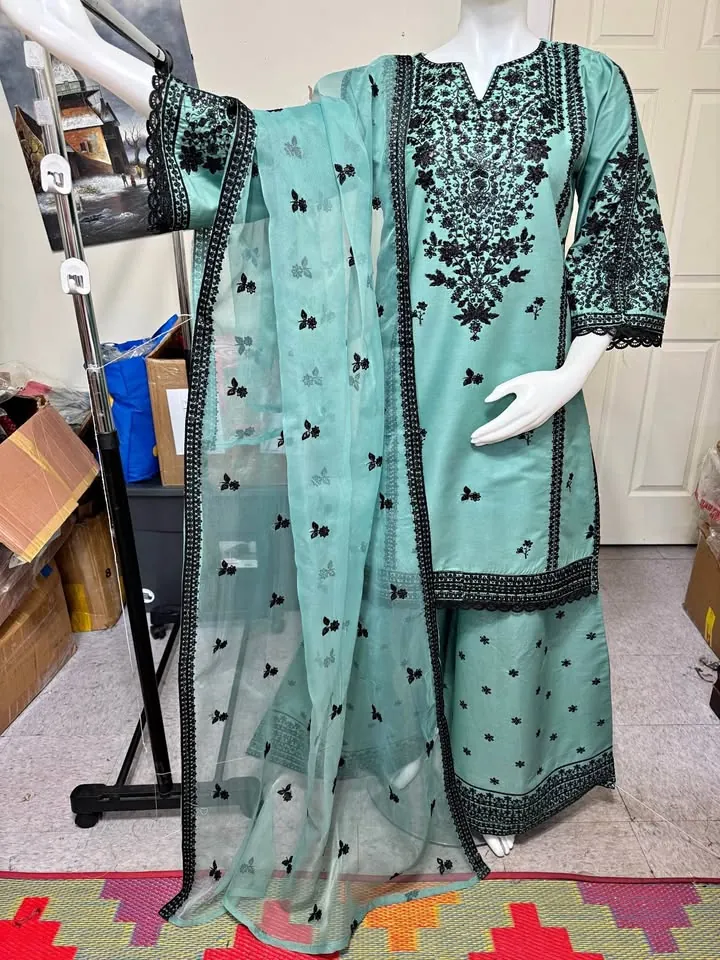 Cotton Party Wear Palazzo Dress, photo 1 of 5