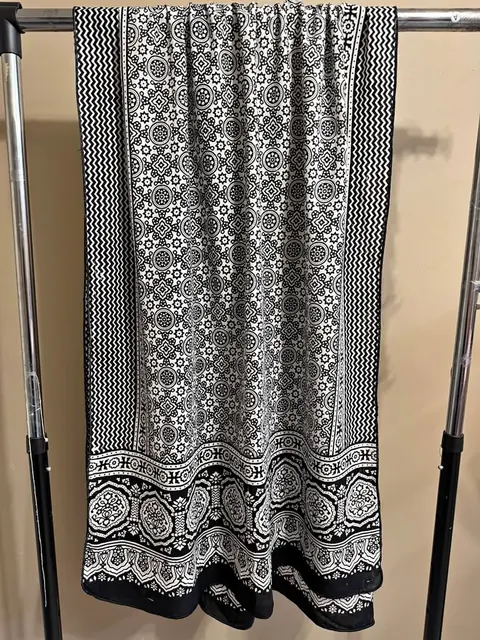 Black Cotton Ajrak Print Dupatta / Shawl