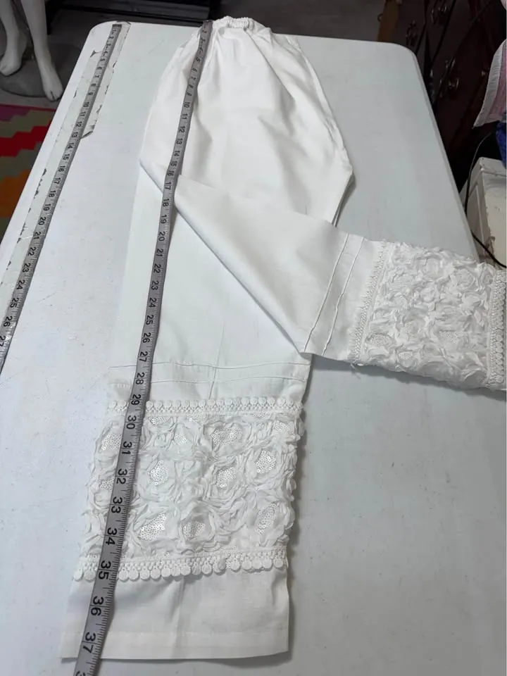 White Stylish Cotton Pant, photo 5 of 5