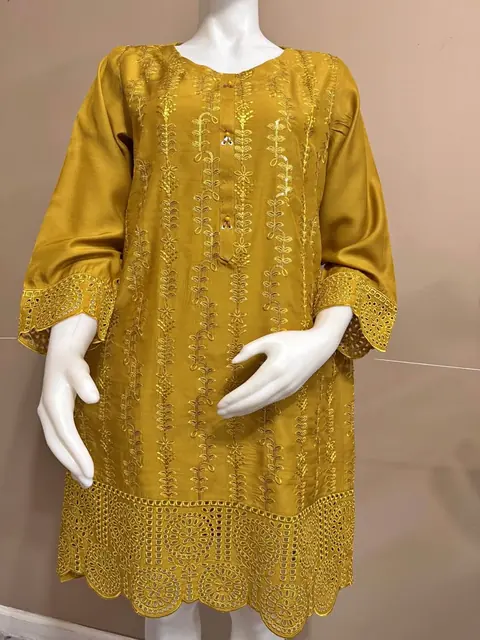 Viscose Chikankari Kurti / Top