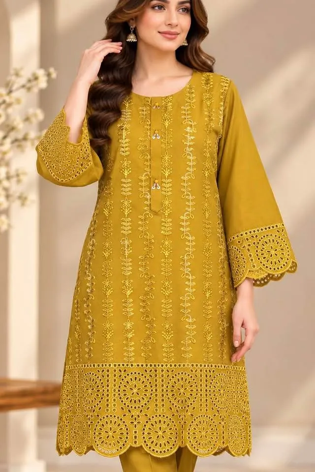Viscose Chikankari Kurti / Top, photo 2 of 5