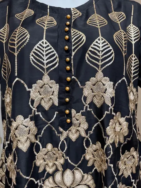 Black Viscose Embroidered Stylish Top, photo 4