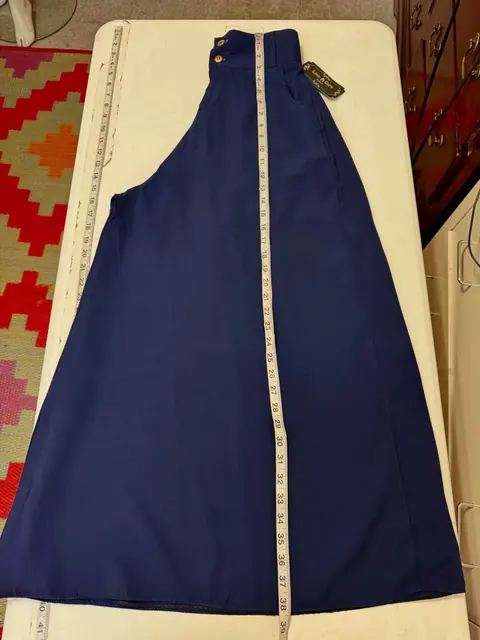 Blue Stylish Palazzo Pants with 2 Pockets, photo 3