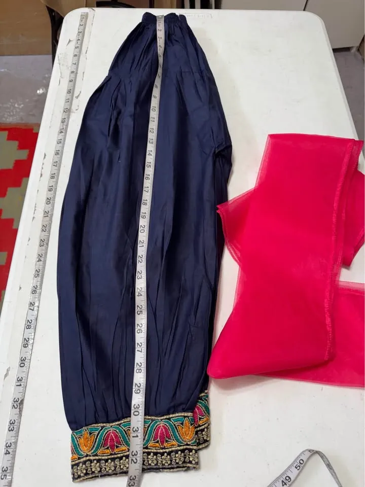 Blue Little Girl Cotton 3-Piece Dress, photo 5 of 5