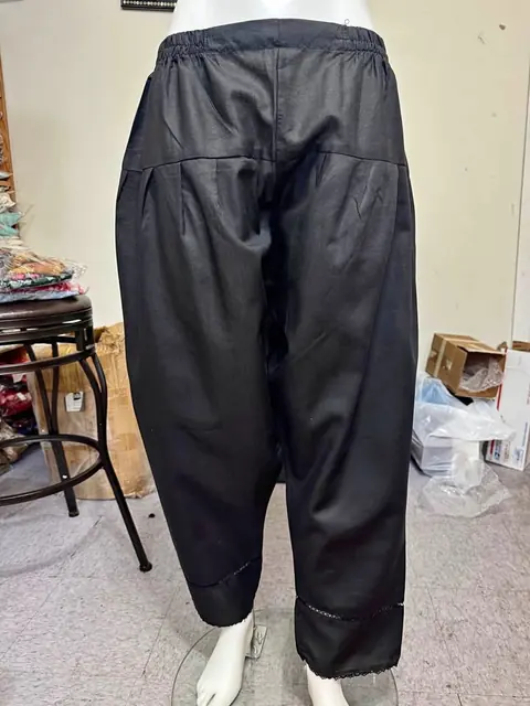Black Cotton Ladies Shalwar / Pants