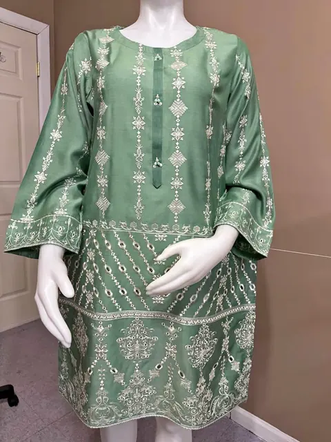 Viscose Embroidered Chikankari Kurti / Top