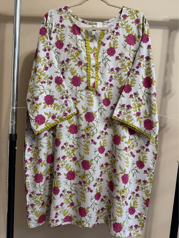 Linen Tailor Stitch Kurti, photo 2 of 3
