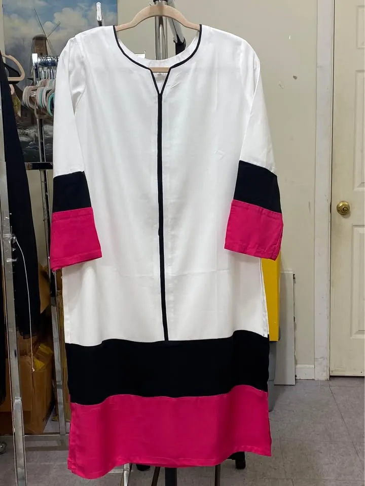 White Viscose Linen Kurti, photo 2 of 3