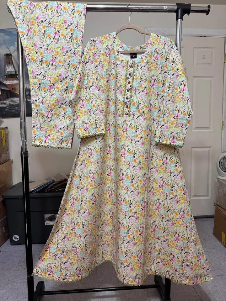 Branded Khaddar 2-Piece Maxi Dress, photo 3 of 4