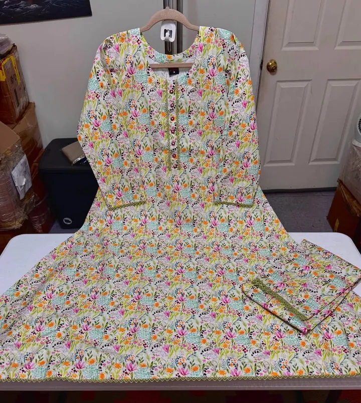 Branded Khaddar 2-Piece Maxi Dress, photo 4 of 4