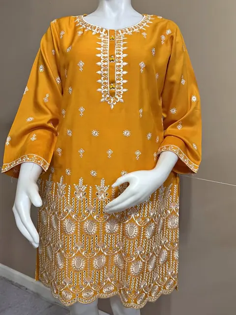 Viscose Chikankari Kurti / Top