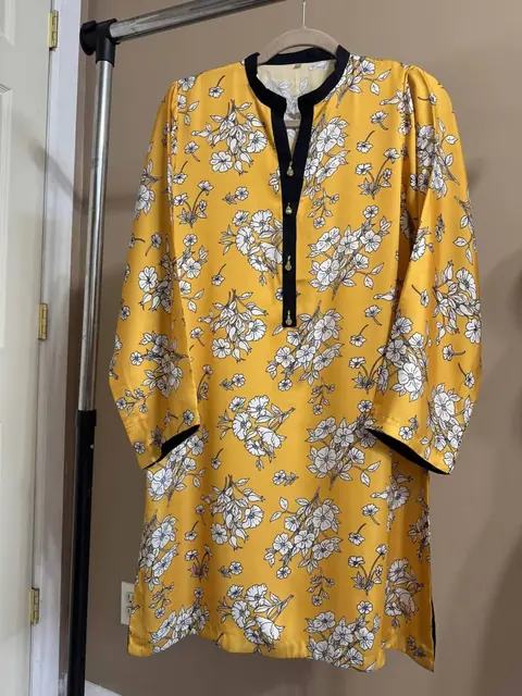 Yellow Silk Tailor Stitch Kurta / Kurti, photo 3