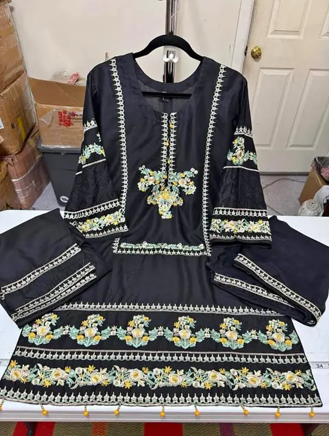Linen Embroidered Dress