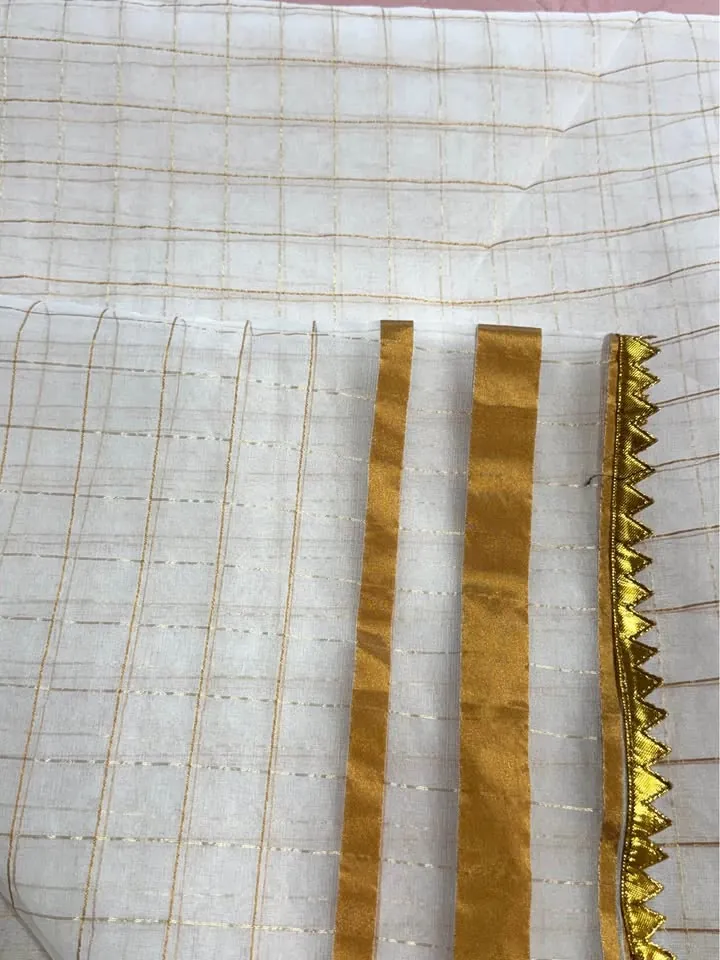 Organza White & Gold Dupatta / Scarves, photo 5 of 5